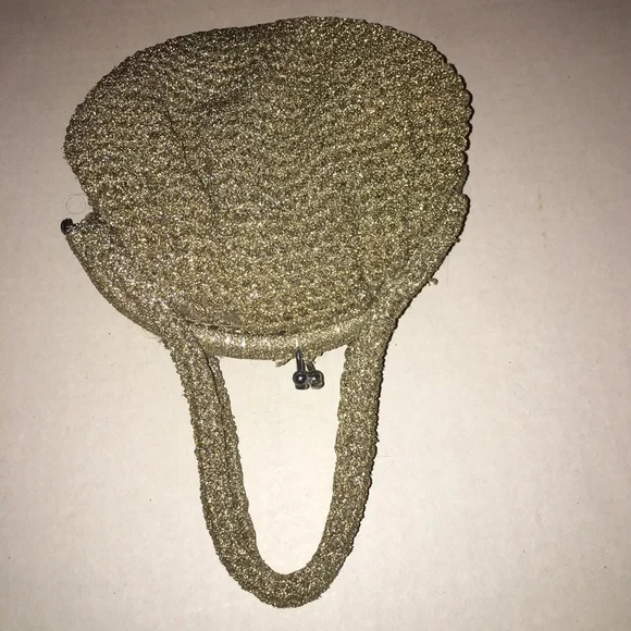 Vintage crocheted woven Heirloom Clutch Purse Bag - Picture 2 of 7